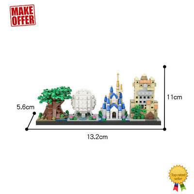 Iconic Theme Park with tree of Life and Epcot 529 Pieces Construction Toys