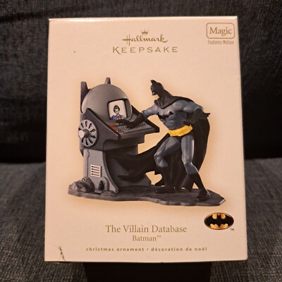 2007 Hallmark Christmas Magic Ornament BATMAN The Villain Database DC COMICS 