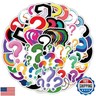Question Mark Stickers Funny Stickers for Kids Teens Adults, Asverbet Cute Vinyl Waterproof Stickers for Water Bottles Laptop Luggage Scrapbook Stickers for Journaling(60PCS)