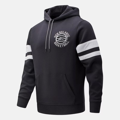 

New Balance Basketball First Light Hoodie Мужская черно-белая толстовка с капюшоном, Черный