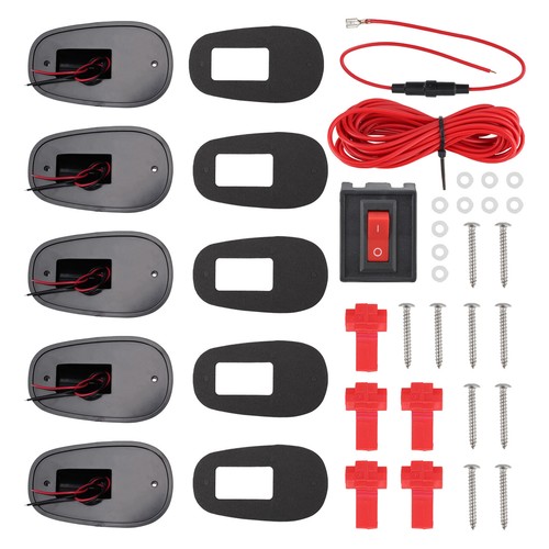 LED Smoked Lens Rooftop Cab Running Light 6000K Kit FOR Dodge RAM 1500 2500 3500