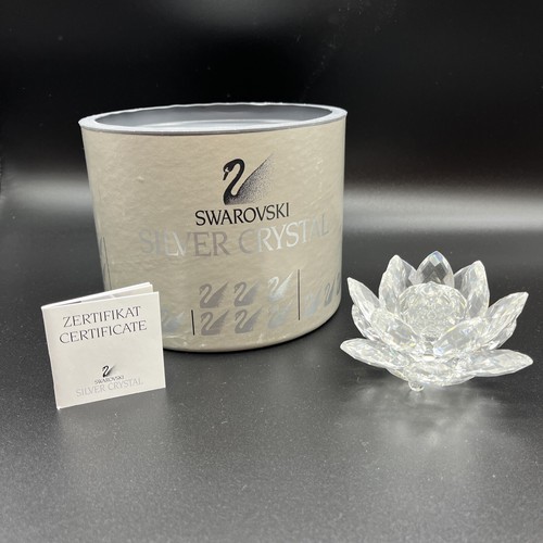 Swarovski Crystal Medium Waterlily Candleholder 7600 123