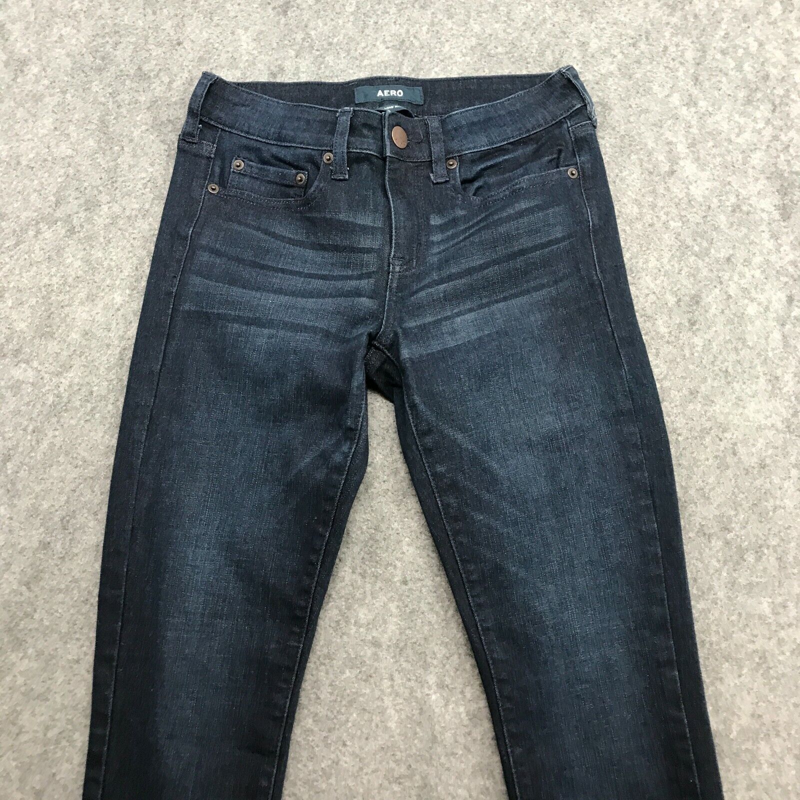 Aero Jeans Womens Size 4 Short Low Rise Skinny Dark Wash Aero Jeans Womens Size 4 Short Low Rise Skinny Dark Wash