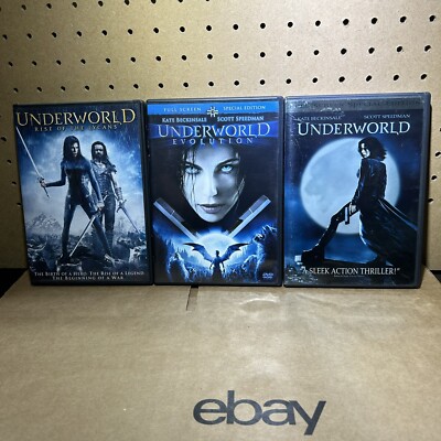 Underworld Trilogy 3 Movie DVD Lot - Rise of the Lycans / Evolution