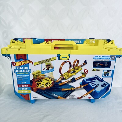 Hot Wheels Track Builder Unlimited Rapid Launch Builder Box Stunt & Storage Set