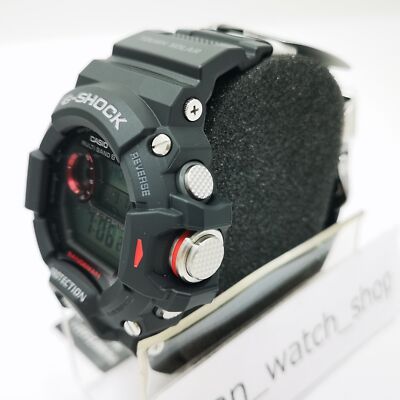 Pre-owned Casio G-shock Gw-9400j-1jf Black Red Master Of Rangeman Men's Watch In Box