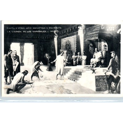Pinotl Y Otros Jefes A Moctezuma La Llegada De Los Espanoles Postcard TJ7-MP