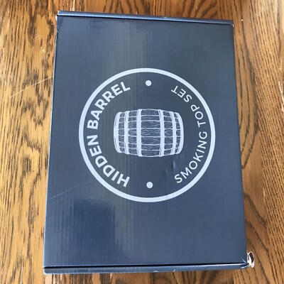 Hidden Barrel Cocktail Smoker Kit with 4 Wood Chips and Torch (no butane)