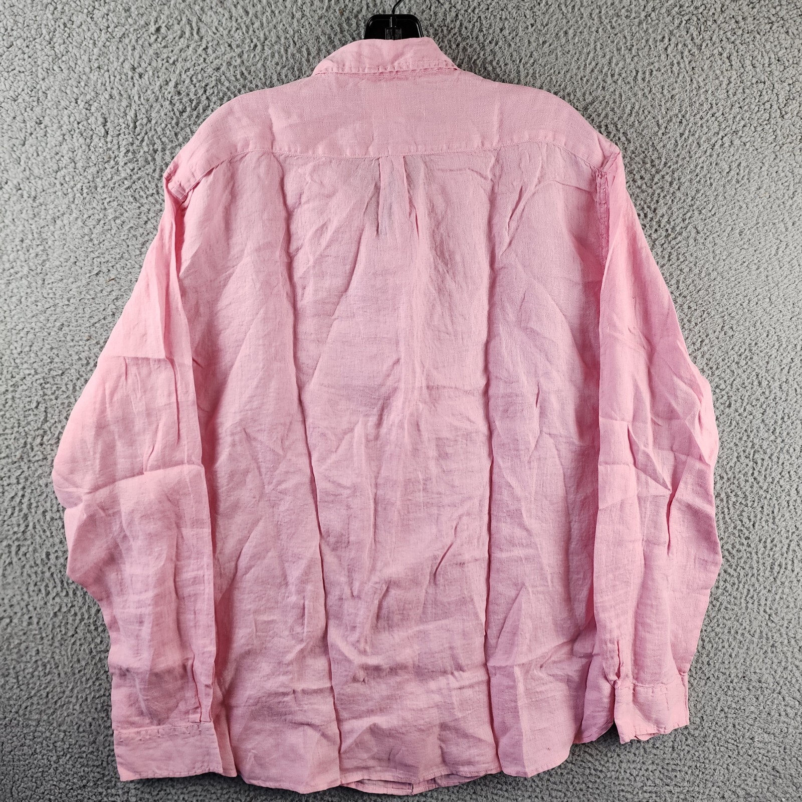 Swims Amalfi Linen Button Up Shirt Men's XXL Blush Pink Collared Long Sleeve - Picture 12 of 14