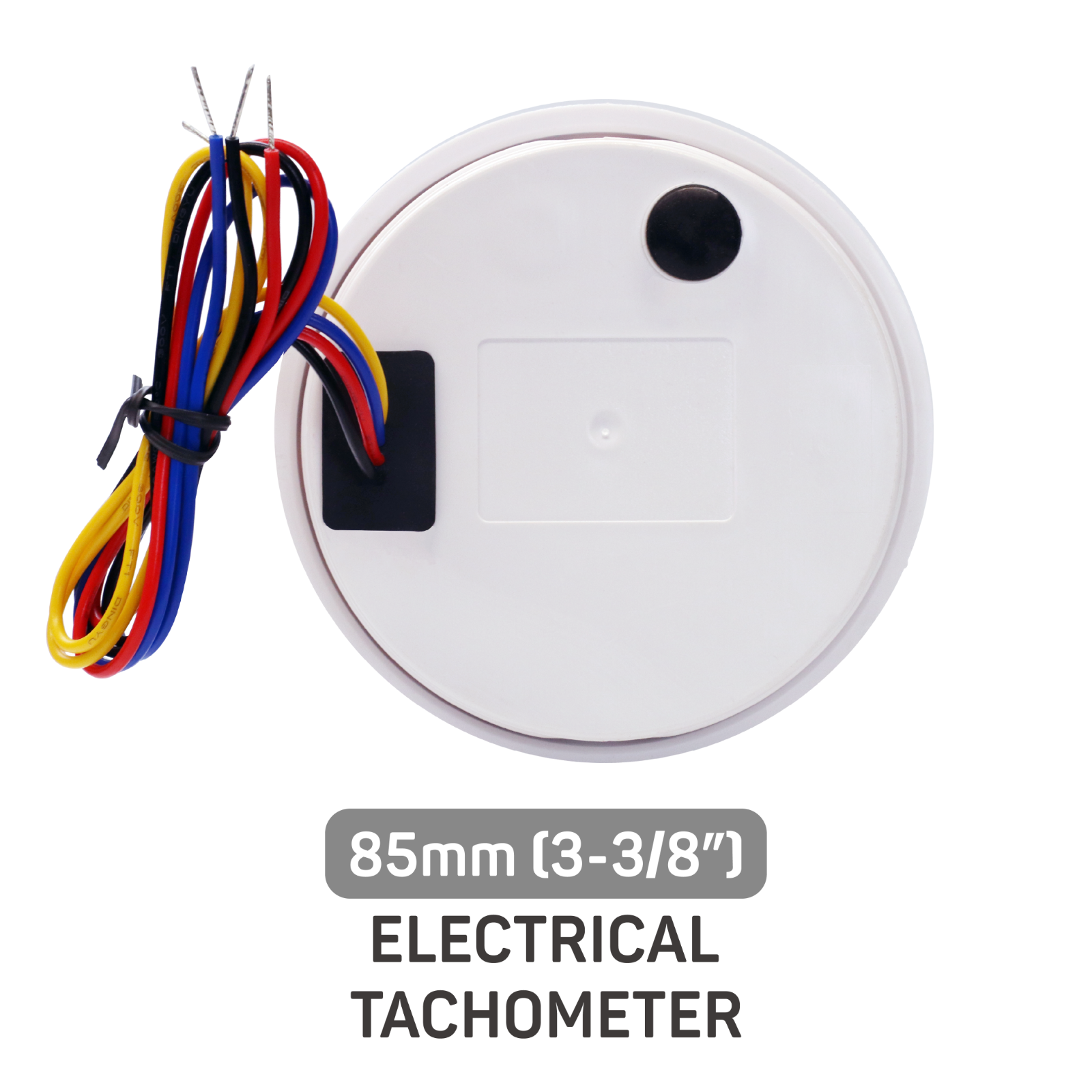 RACETECH 85mm 3 3/8" 7 Color Black Tachometer HOURMETER 8000 RPM