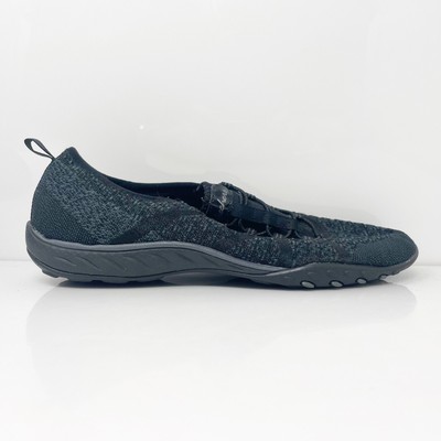 

Skechers Womens Relaxed Fit Breathe Easy 23028 Черные повседневные кроссовки Sz 9, Черный, Relaxed Fit Breathe Easy