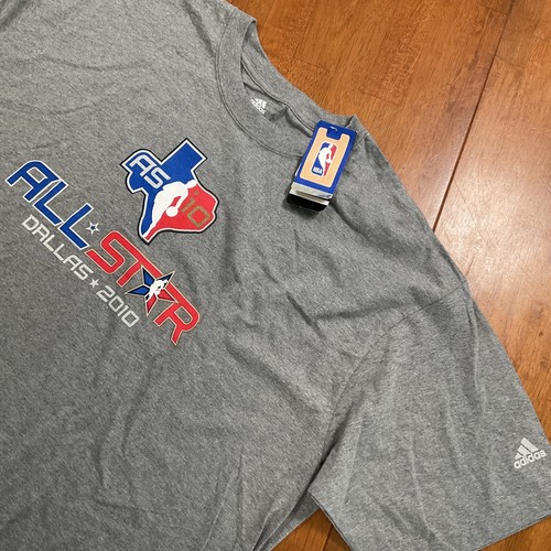 New 2010 Adidas NBA All-Star Game Dallas T-Shirt Gray Size New 2010 Adidas NBA All-Star Game Dallas T-Shirt Gray Size
