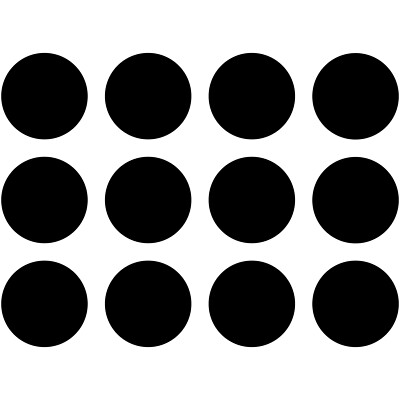 12 Circle Pack 2'' Vinyl Decal Car Window Sticker Shapes Art Circles Dots Dot