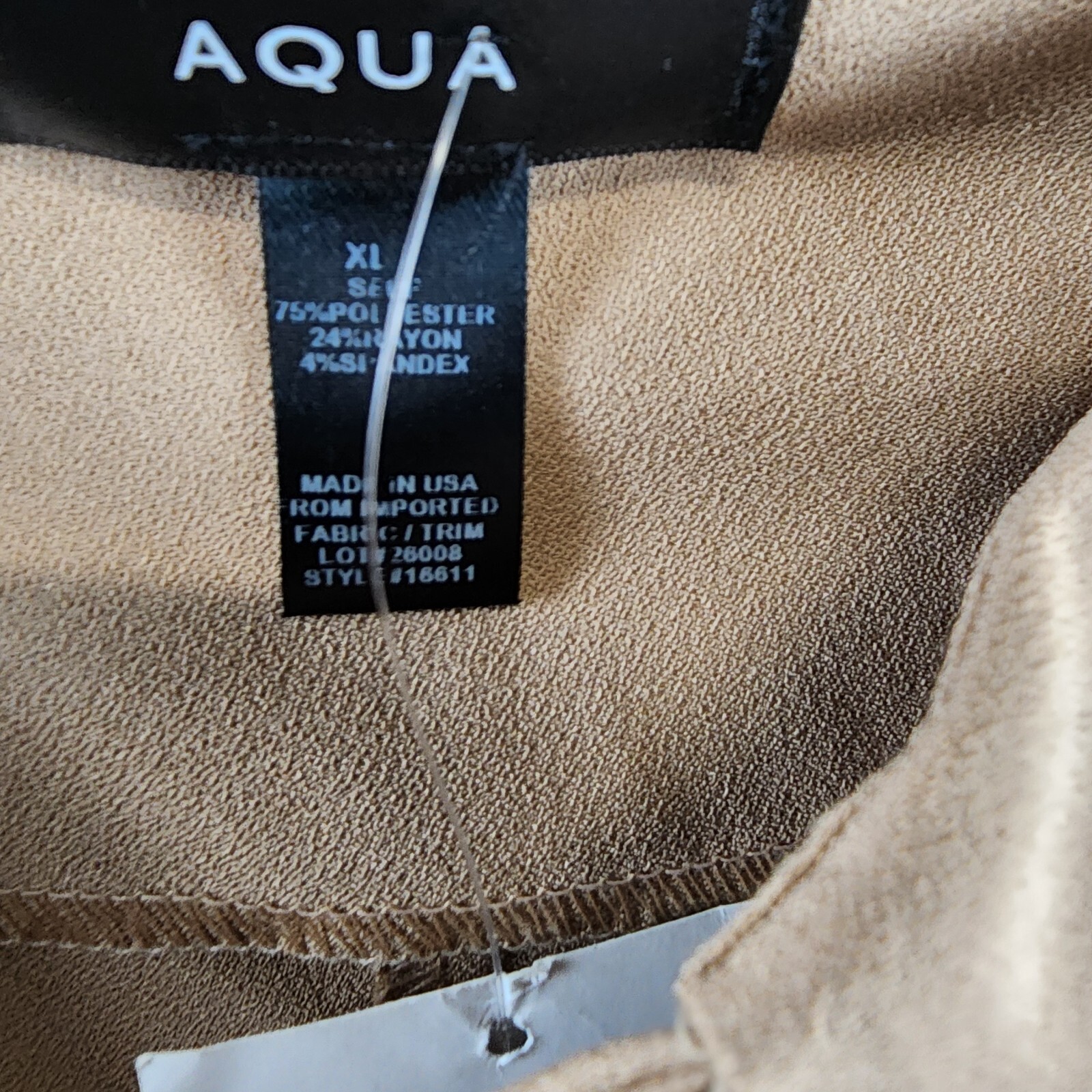 AQUA Pleated Front & Back Wide-Leg Ankle Pants Women's XL Coco Zipper Closure - Picture 11 of 12