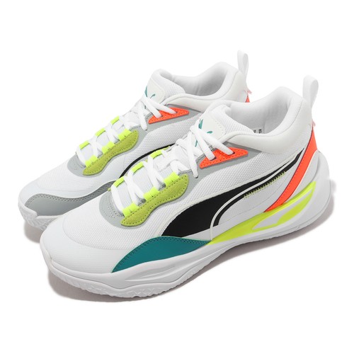 

Мужские баскетбольные кроссовки Puma Playmaker Pro White Fiery Coral Lime 377572-02, Белый, Playmaker Pro