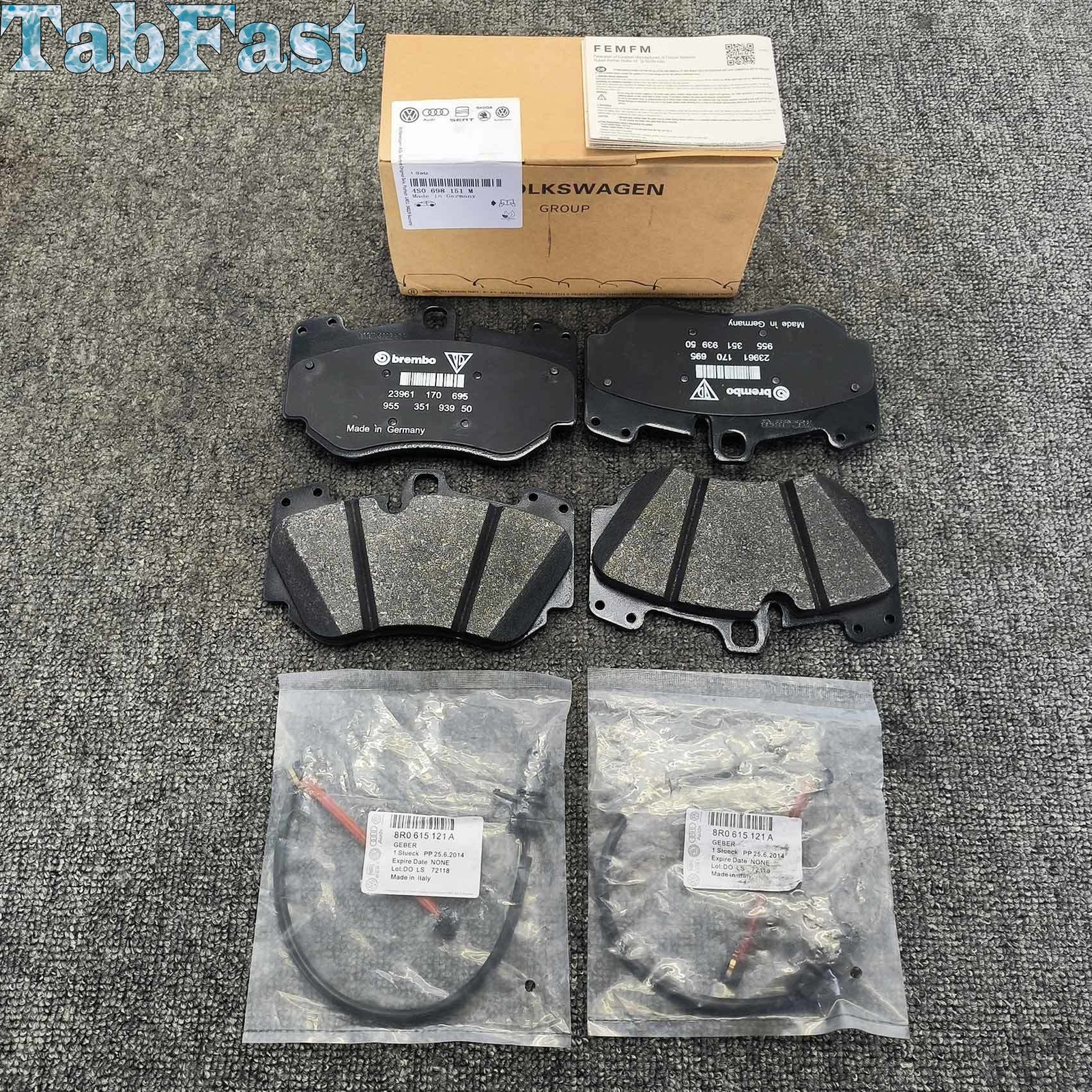 4S0698151M Genuine Lamborghini Huracan 5.2 Front Brake Pad Kit