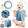 Foaincore 3 Pieces Full Coverage Toddler Bibs Pullover Baby Bibs Absorbent Cotton Terry Towel Toddler Bibs (Stylish Colors)