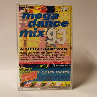 Mega Dance Mix'93 - K7 Audio Tape - Non Stop Mix - Co. Ro - Usura - Robin S