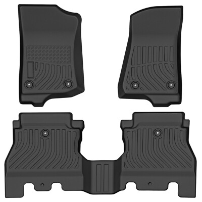 Car Floor Mats for 18-22 Jeep Wrangler Unlimited 4-Door，All-Weather TPE Rubber