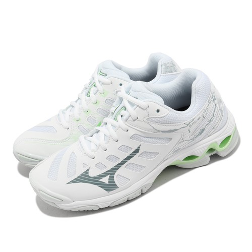 

Mizuno Wave Voltage White Green Женская спортивная волейбольная обувь Sneaker V1GC2160-37, Белый, Wave Voltage