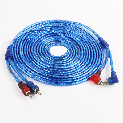 8 Ft. RCA Cables 2 Channel Subwoofer Audio Stereo L/R RCA Male Wire Lot HDTV DVD