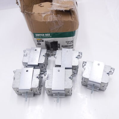 5 Pack Southwire Romex 1/2''KO x 2-1/2'' Deep Switch Boxes G601-SROWR-UPC
