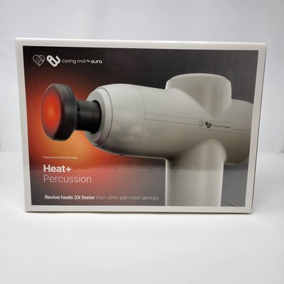 Caring Mill by Aura Revive Deep Muscle Pain Relief Device Heated Massage Gun