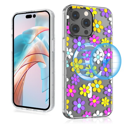 MagSafe Ultra-Slim Multi Color Daisy Case Cover For iPhone15/15 Pro/Plus/Pro Max