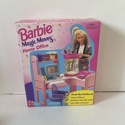 barbie home office day to night 1984 play set 7897 2079 hexagon case read 305277192471