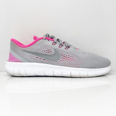 Nike Girls Free RN 833993-001 Серые кроссовки для бега, размер 6 лет