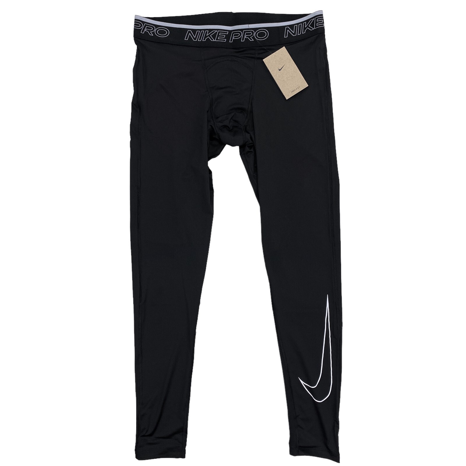 

Мужские тайтсы Nike Pro Dri-FIT (полная длина), черный белый DD1913-010