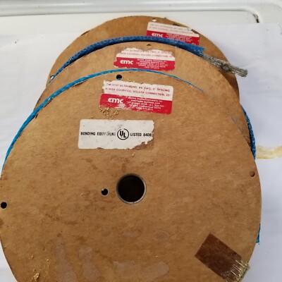 FLAT TINNED COPPER ULTRA BOND BRAIDED GROUNDING WIRE #6 AGW 25' X3/4'' (3 ROLLS)