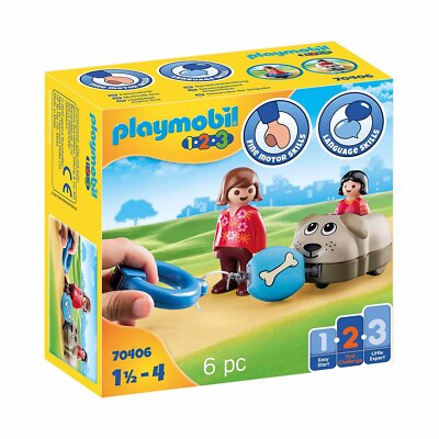 Игровой набор Playmobil 123 Dog Train Car Building Set 70406 НОВЫЙ В НАЛИЧИИ
