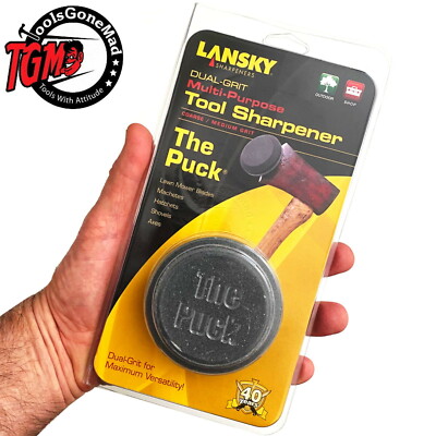GENUINE Authentic Lansky Puck Dual Grit Multi-Purpose Blade Tool Sharpener