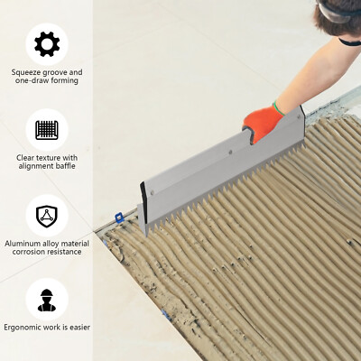 Tile Trowel Square Notch Trowels Tile Tool 4/5'' x4/5'' Stainless Steel Sawtooth