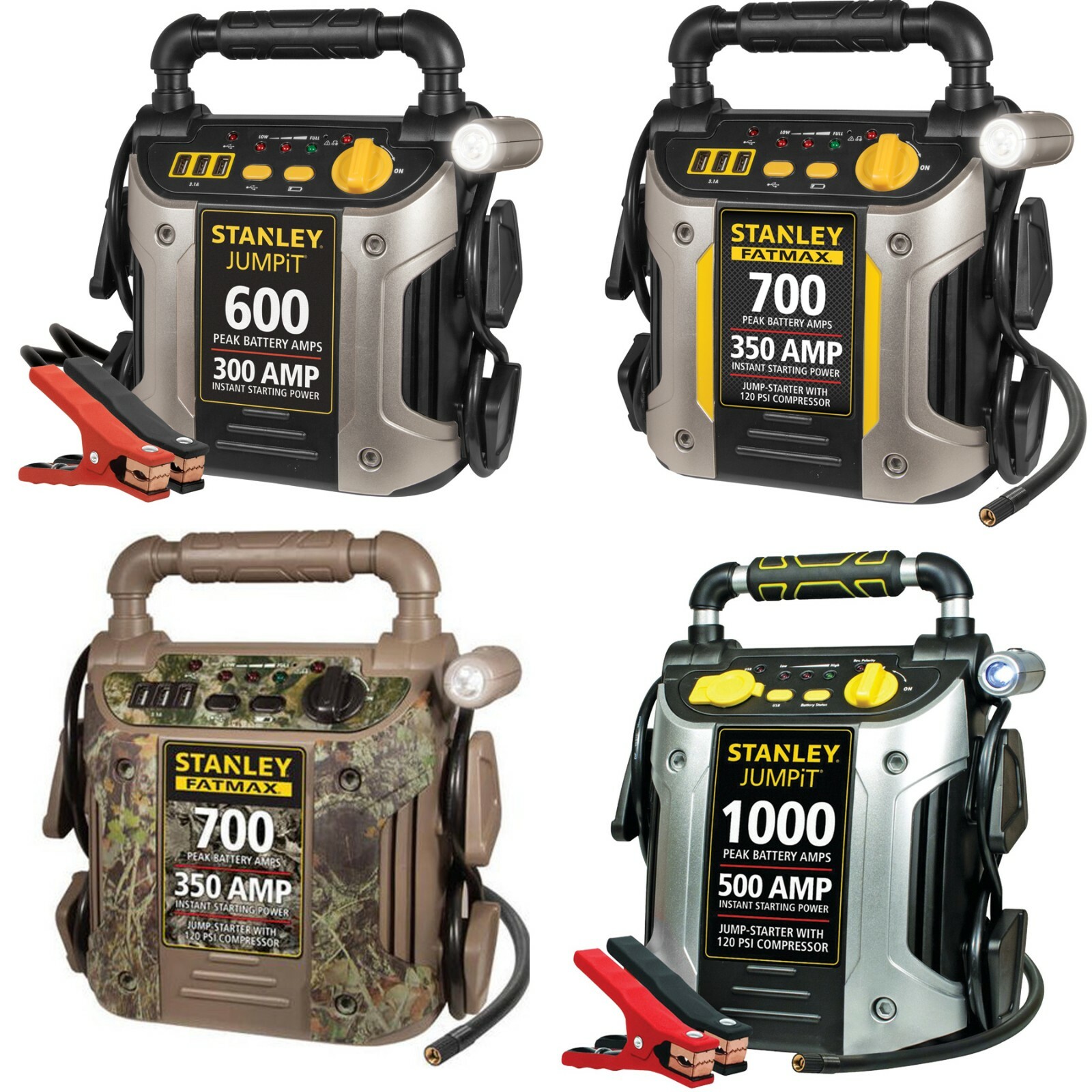 Battery Jump Starter Air Compressor Peak Portable Car Charger Booster