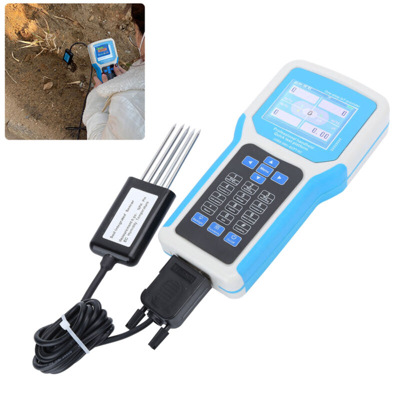 Handheld Smart Soil Temperature & Humidity+Conductivity+PH+NPK Tester 100-240Vt2