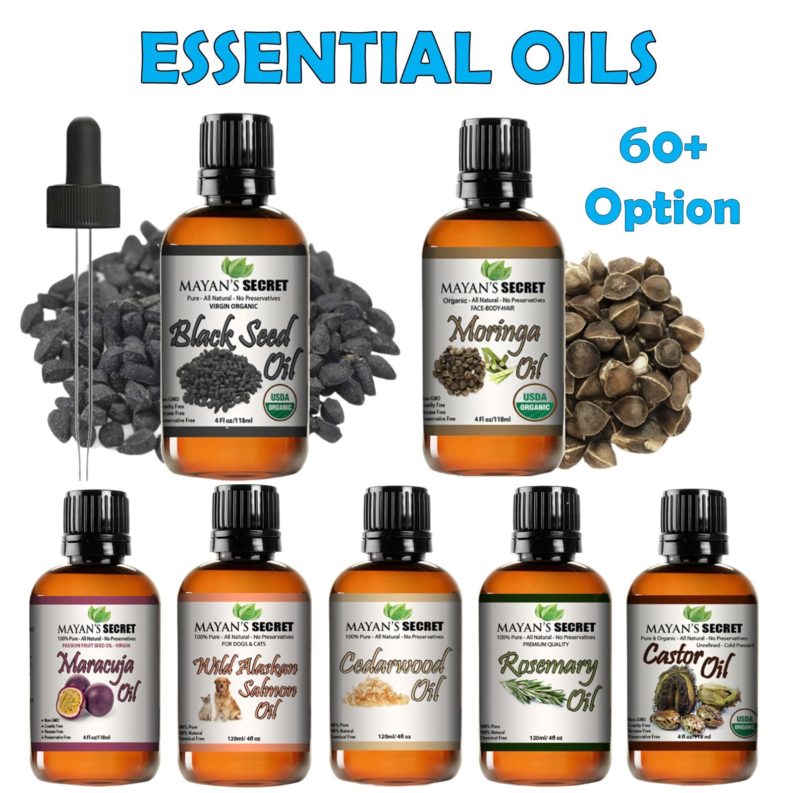 S - 118 Ml (4 Oz) 100% Pure Therapeutic Grade Oil - 60+ Options!