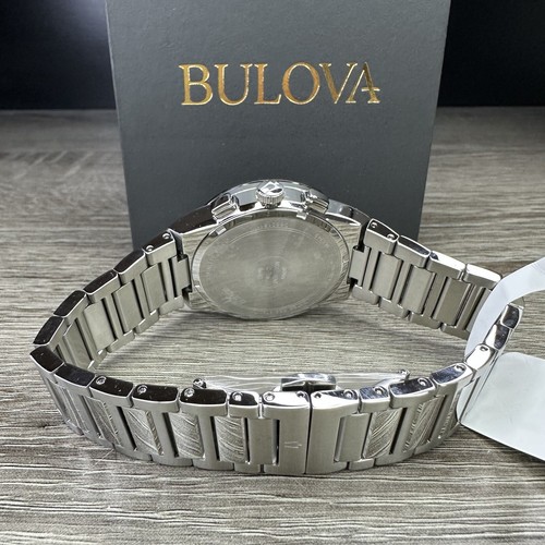 Pre-owned Bulova New✅  Millennia Chronograph Silver Day Date Men's Watch 41mm 96c149 $575