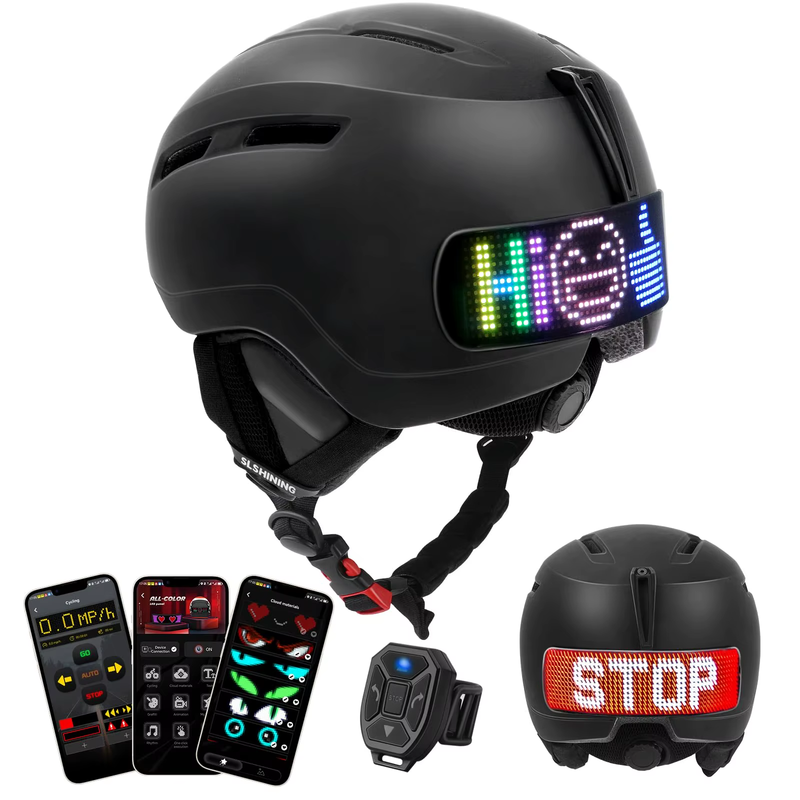 Skiing Helmet with LED Display, PC and EPS Outdoor Sports, Ski Snowboard and Ska