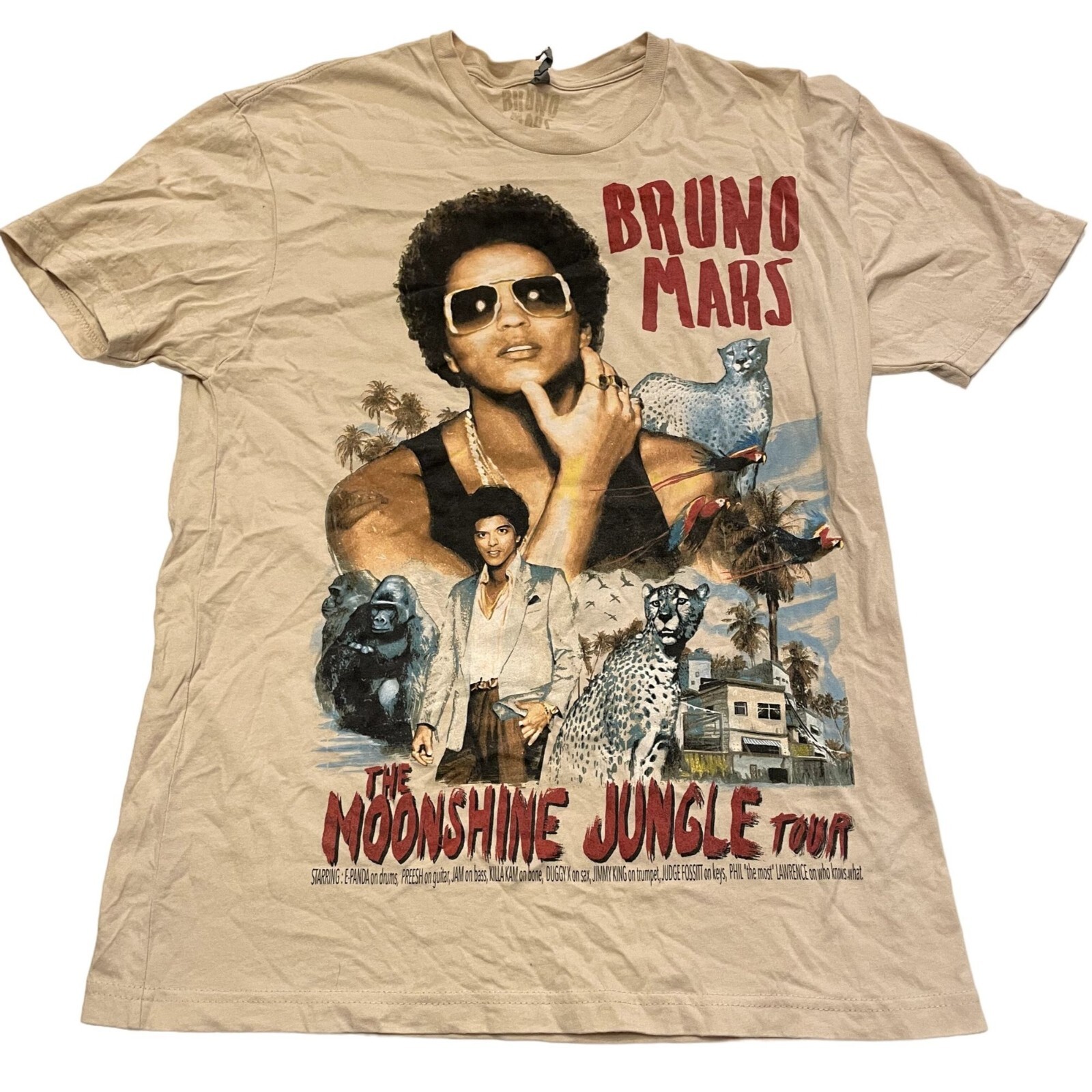 ブルーノマーズ　ザムーンシャインジャングル　ライブTシャツ Bruno Mars The Moonshine Jungle Tour T SHirt Size medium | eBay