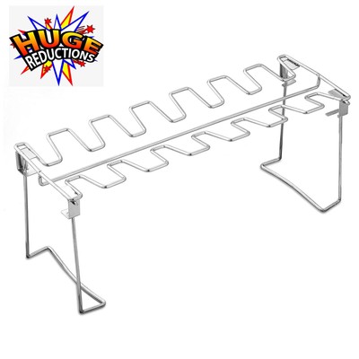 Chicken Wing Leg Rack For Grill Smoker Oven Steel Vertical Roaster Stand In BBQ