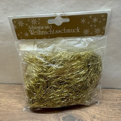 Goldenes Lametta Weihnachtsdeko Advent Deko Vintage Sammler Retro gebraucht