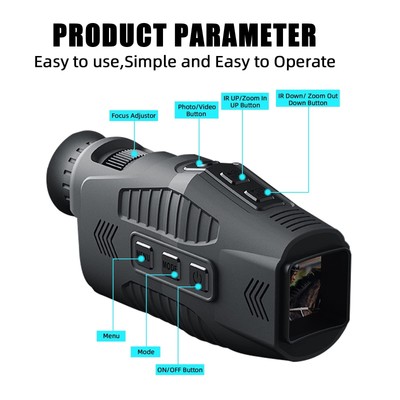 SKYXIU Night Vision Goggles,1080p Digital Night Vision Monocular for Dark,Tra...