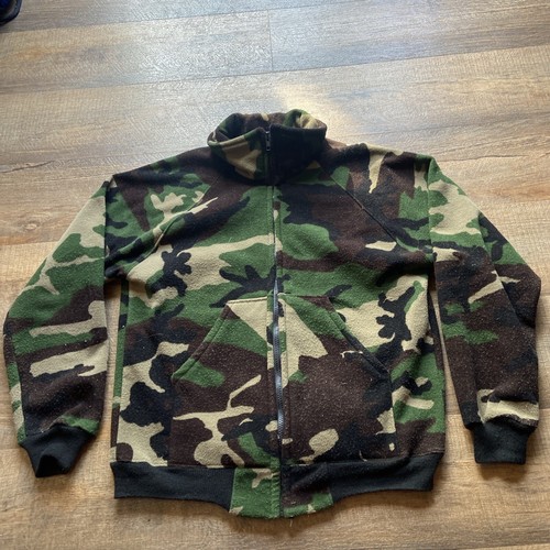 ジャケット・アウター subculture SC CAMO SWING TOP CAMOUFLAGE VTG 80s Ideal Camouflage Zip Shirt Jacket Adult Large USA