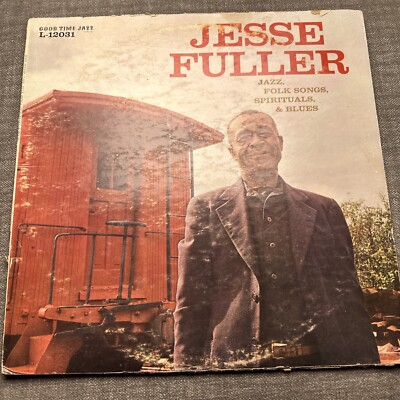 JESSE FULLER ''JAZZ, FOLK SONGS, SPIRITUALS & BLUES'' LP GOOD TIME JAZZ 1958 VG++