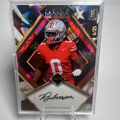 Xavier johnson wild card auto mania Rookie Cracked Ice 6/25