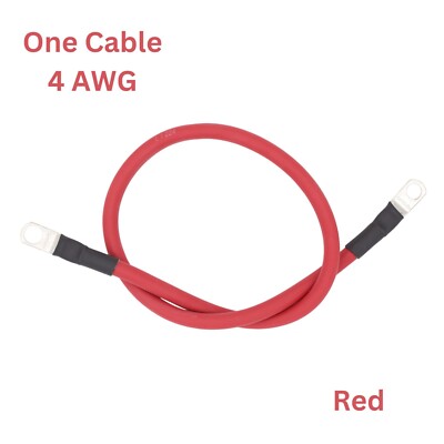 4 AWG Gauge Custom Battery Cable Copper Car Solar Power Wire Inverter RV Welding