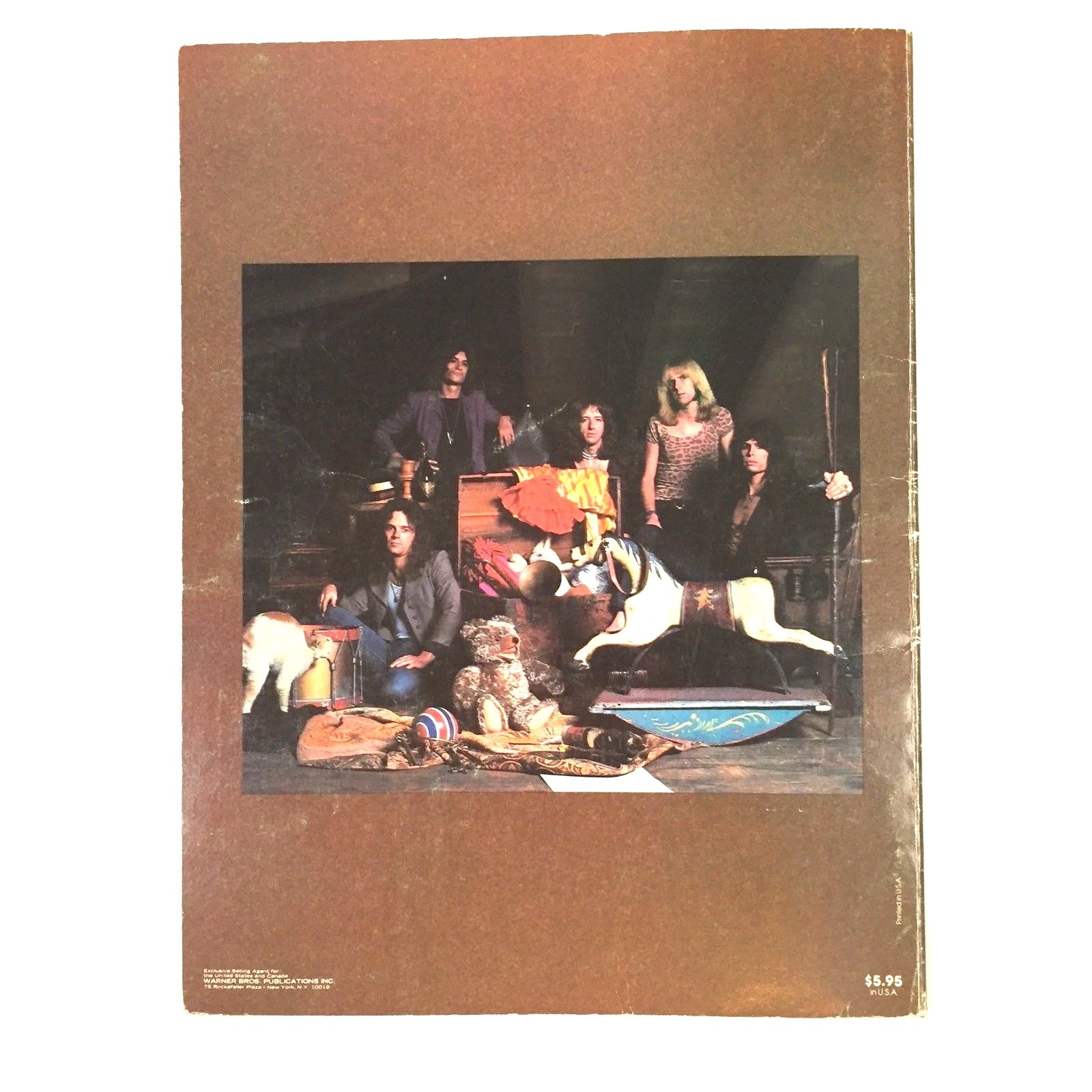 1975 Aerosmith Toys in the Attic Guitar Tablature Book Warner Bros Music