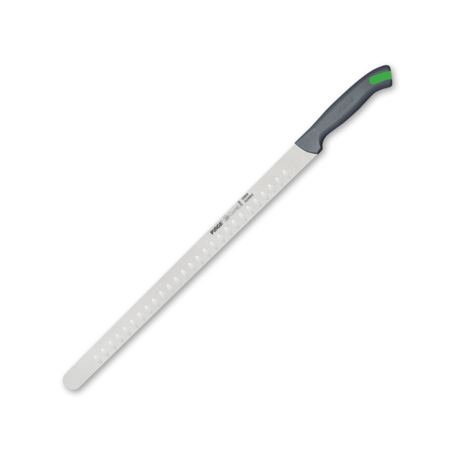 Lachsmesser Kullenschliff Pirge 30cm Rutschfest Profiqualität Farbige Einsätze